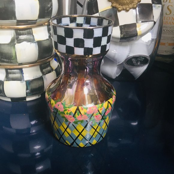 RARE Retired 1993 MacKenzie-Childs Glass Carafe/Vase - Picture 4 of 7